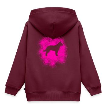 Schäferhund – Treuer Begleiter - Kinder Premium Organic Hoodie - Burgunderrot - Hinten - AI Model Kid Female (0cm)