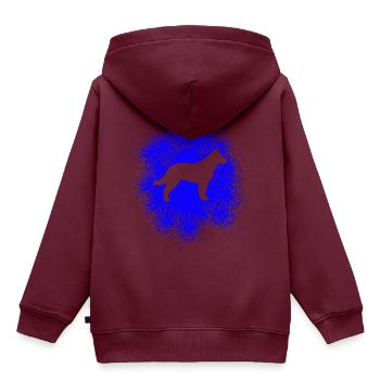 Schäferhund – Treuer Begleiter - Kinder Premium Organic Hoodie - Burgunderrot - Hinten - AI Model Kid Female (0cm)
