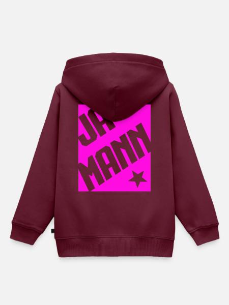 Ja Mann - Kinder Premium Organic Hoodie - Burgunderrot