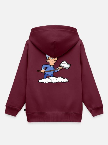 Winterdienst - Kinder Premium Organic Hoodie - Burgunderrot