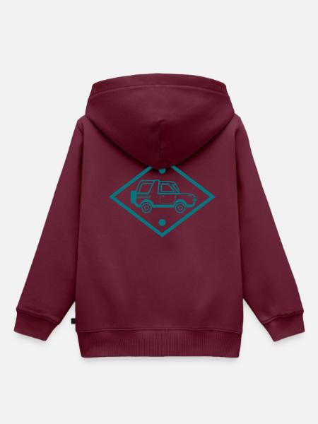 Auto - Oldtimer - Nostalgisch Fahrzeug - Kinder Premium Organic Hoodie - Burgunderrot