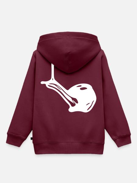 Schnecke - Kinder Premium Organic Hoodie - Burgunderrot
