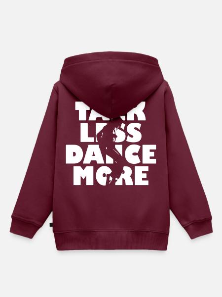 Dance More - Kinder Premium Organic Hoodie - Burgunderrot