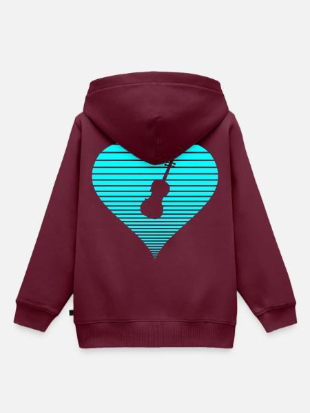 Violine - Kinder Premium Organic Hoodie - Burgunderrot