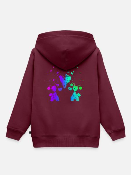 ANTIEN - take a heart - Kinder Premium Organic Hoodie - Burgunderrot