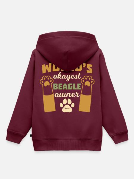 Beaglebesitzer - Kinder Premium Organic Hoodie - Burgunderrot