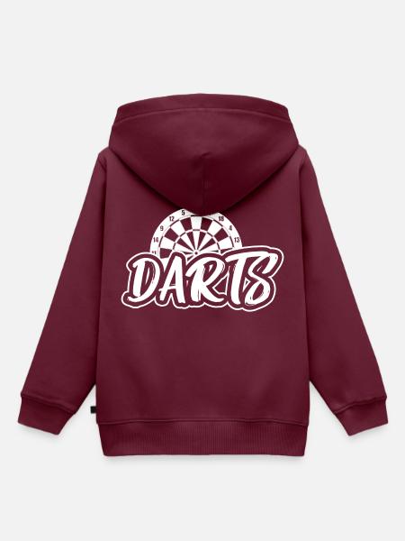 Dartscheibe Darts - Kinder Premium Organic Hoodie - Burgunderrot