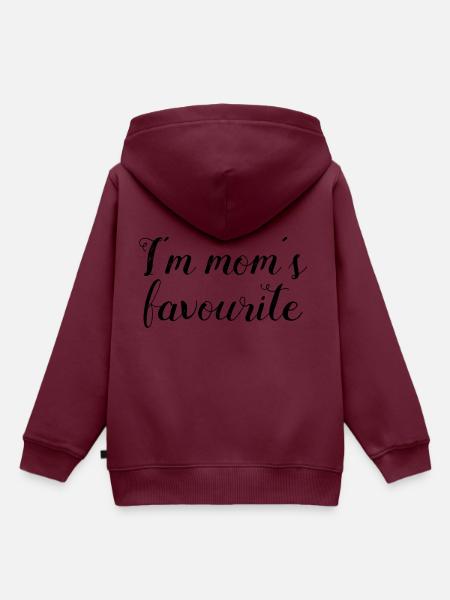 Ich bin Mama's Liebling - Kinder Premium Organic Hoodie - Burgunderrot