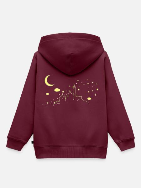 Moschee - Kinder Premium Organic Hoodie - Burgunderrot
