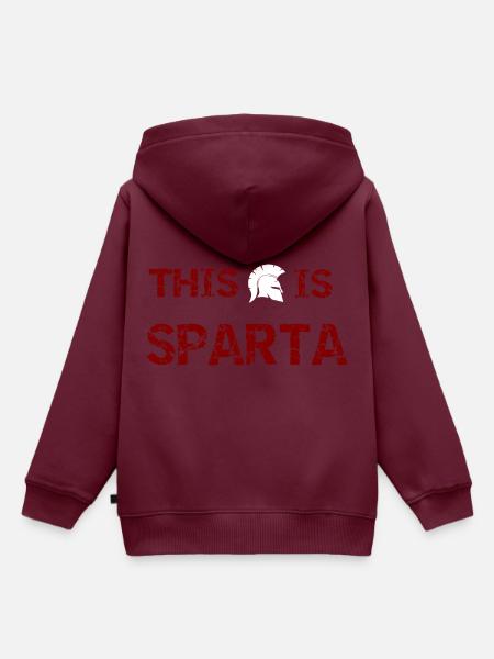 This is Sparta - Kinder Premium Organic Hoodie - Burgunderrot