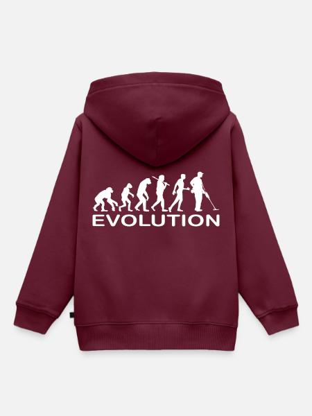 Metalldetektor Evolution - Kinder Premium Organic Hoodie - Burgunderrot