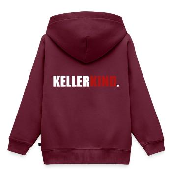 Keller Kind Programmieren Gamer Entwickler Zocken - Kinder Premium Organic Hoodie - Burgunderrot - Hinten - AI Model Kid Female (0cm)