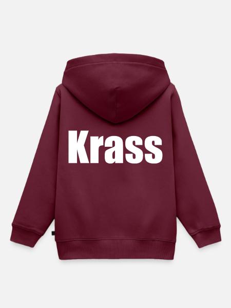 Krass - Kinder Premium Organic Hoodie - Burgunderrot