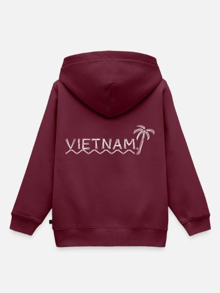 Vietnam - Kinder Premium Organic Hoodie - Burgunderrot