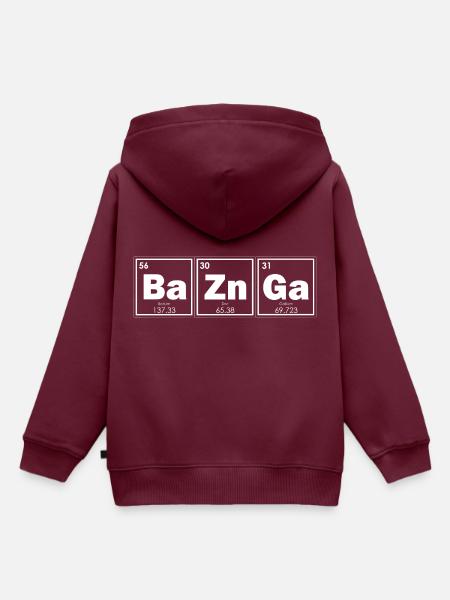 basinga - Kinder Premium Organic Hoodie - Burgunderrot