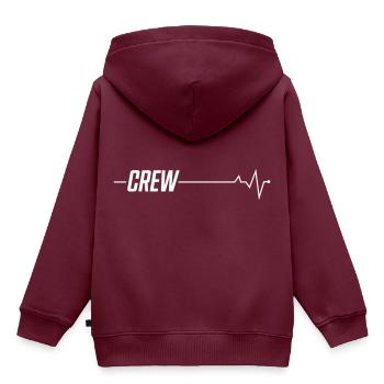 crew puls herzschlag frequenz - Kinder Premium Organic Hoodie - Burgunderrot - Hinten - AI Model Kid Female (0cm)