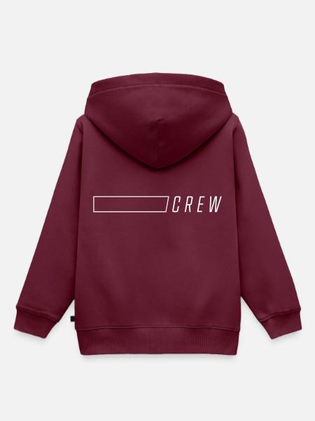 crew strich - Kinder Premium Organic Hoodie - Burgunderrot