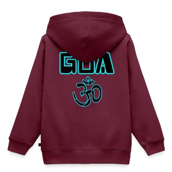 Goa om - Kinder Premium Organic Hoodie - Burgunderrot - Hinten - AI Model Kid Female (0cm)