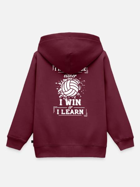 Volleyballspieler Spruch, Volleyball Geschenk - Kinder Premium Organic Hoodie - Burgunderrot