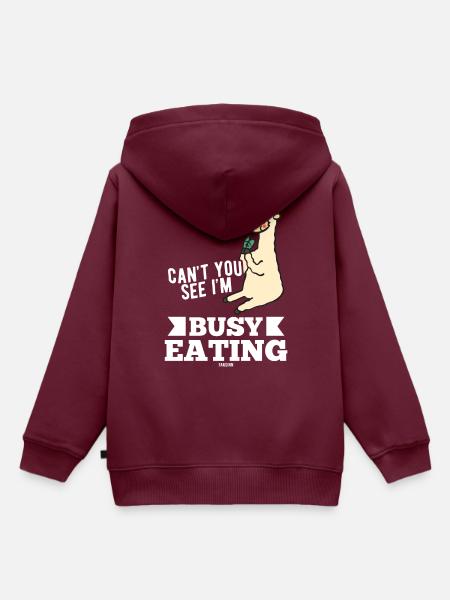 Lama - Kinder Premium Organic Hoodie - Burgunderrot