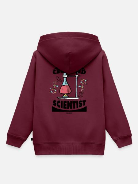100% Certified Scientist - Kinder Premium Organic Hoodie - Burgunderrot
