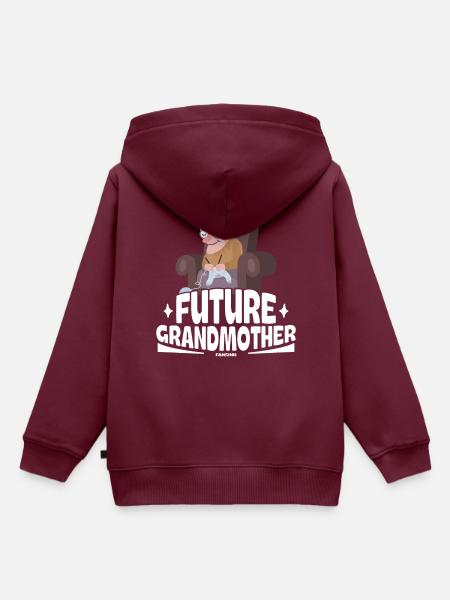 Future Grandmother - Kinder Premium Organic Hoodie - Burgunderrot