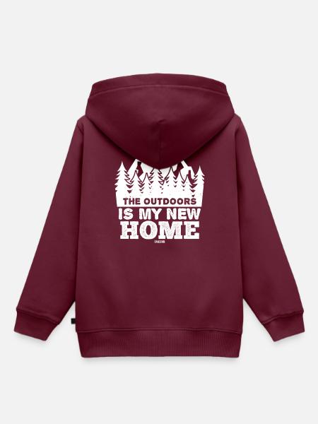 Wald Landschaft Flora Fauna - Kinder Premium Organic Hoodie - Burgunderrot