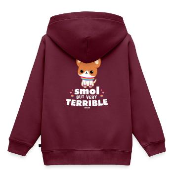 süße Hunderasse Hundeschule niedlich - Kinder Premium Organic Hoodie - Burgunderrot - Hinten - AI Model Kid Female (0cm)