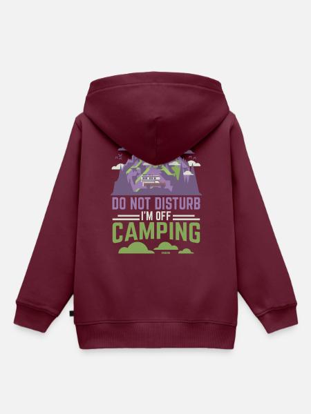 Camping Campingplatz Urlaub Zelt Geschenk - Kinder Premium Organic Hoodie - Burgunderrot