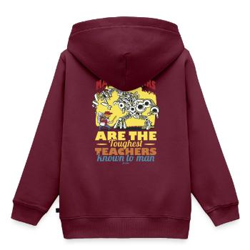 Mathematik - Kinder Premium Organic Hoodie - Burgunderrot - Hinten - AI Model Kid Female (0cm)