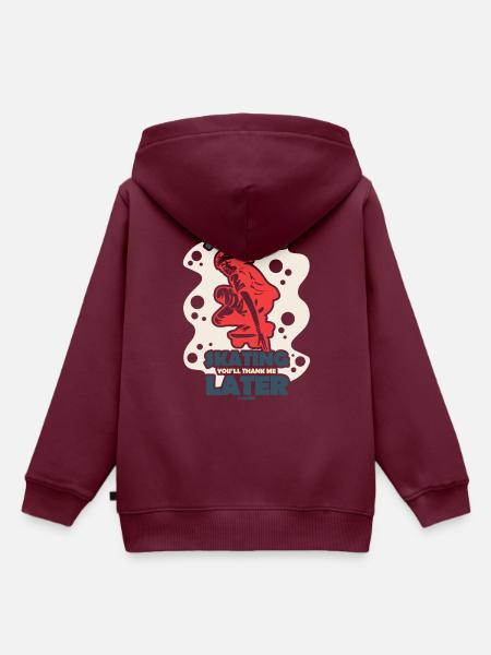 Sag ja zum Skateboard - Kinder Premium Organic Hoodie - Burgunderrot