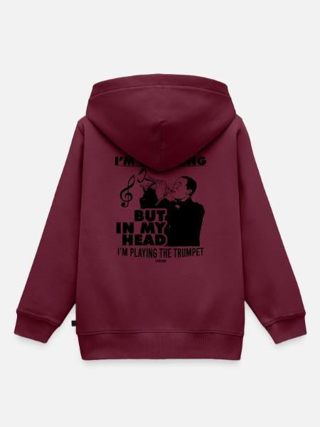 Trompete Musiklehrer Musikschule Musik - Kinder Premium Organic Hoodie - Burgunderrot