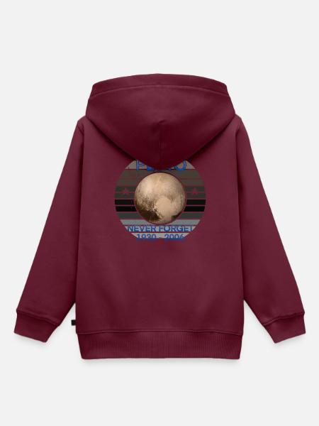 Pluto never forget - Kinder Premium Organic Hoodie - Burgunderrot