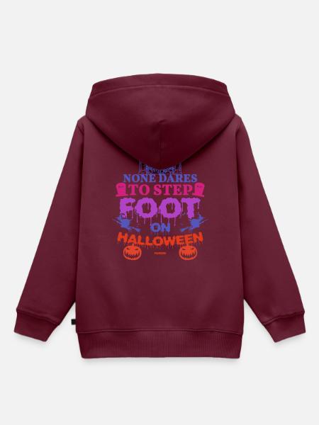 gruseliger Halloween Spruch - Kinder Premium Organic Hoodie - Burgunderrot