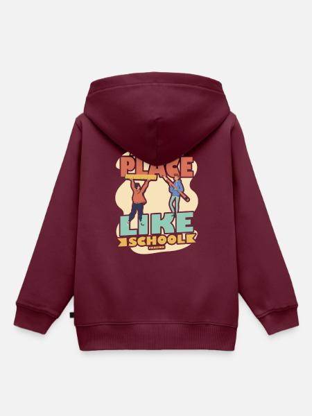Schule lernen Kinder Einschulung - Kinder Premium Organic Hoodie - Burgunderrot