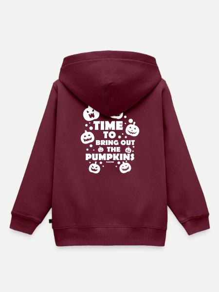 Kürbisgesicht - Kinder Premium Organic Hoodie - Burgunderrot