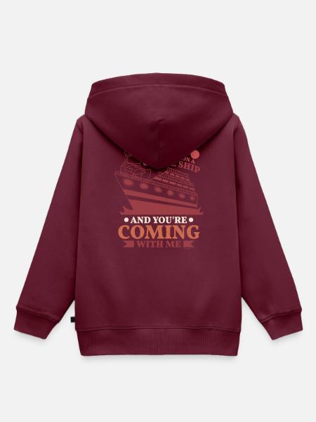 ich mache eine Kreuzfahrt - Kinder Premium Organic Hoodie - Burgunderrot