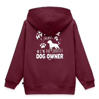 cooler Beagle Haustier Hundeschule - Kinder Premium Organic Hoodie - Burgunderrot - Hinten - AI Model Kid Female (0cm)