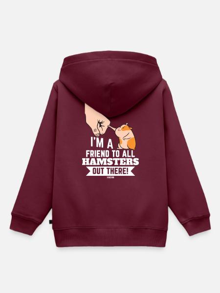 Hamster - Kinder Premium Organic Hoodie - Burgunderrot