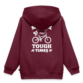 BMX Halfpipe Fahrrad Geschenk - Kinder Premium Organic Hoodie - Burgunderrot - Hinten - AI Model Kid Female (0cm)