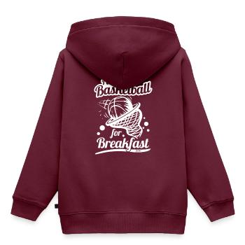 Basketballer Basketball Korb Slamdunk Geschenk - Kinder Premium Organic Hoodie - Burgunderrot - Hinten - AI Model Kid Female (0cm)