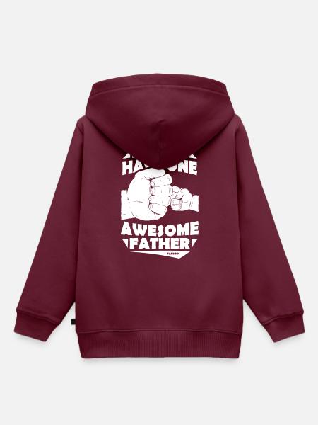 Vater - Kinder Premium Organic Hoodie - Burgunderrot