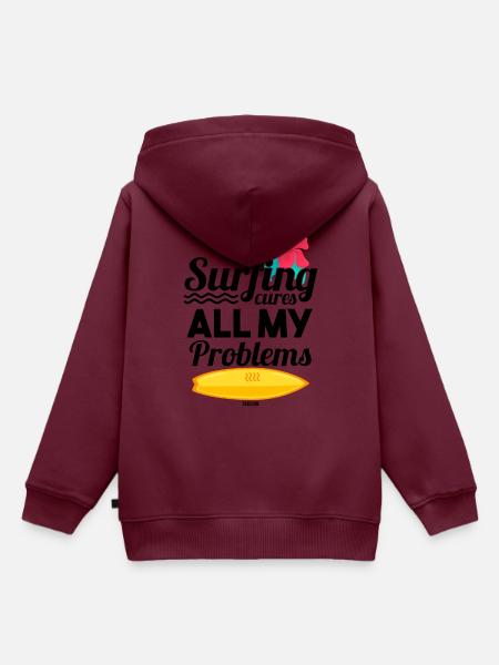 SUP - Kinder Premium Organic Hoodie - Burgunderrot