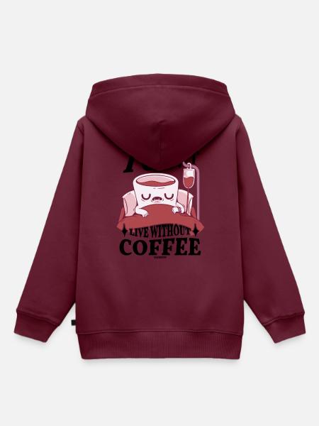 Kaffee - Kinder Premium Organic Hoodie - Burgunderrot
