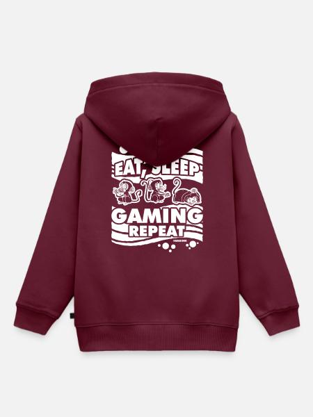 Gaming - Kinder Premium Organic Hoodie - Burgunderrot