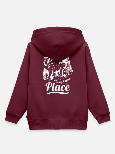 Canada - Kinder Premium Organic Hoodie - Burgunderrot