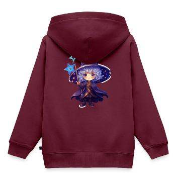 Magic Guardian of the Stars - Kinder Premium Organic Hoodie - Burgunderrot - Hinten - AI Model Kid Female (0cm)