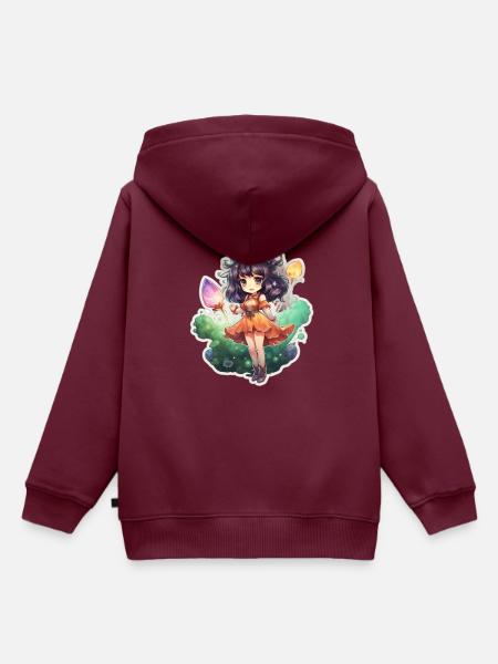 Enchanting Spellcaster Tee - Kinder Premium Organic Hoodie - Burgunderrot