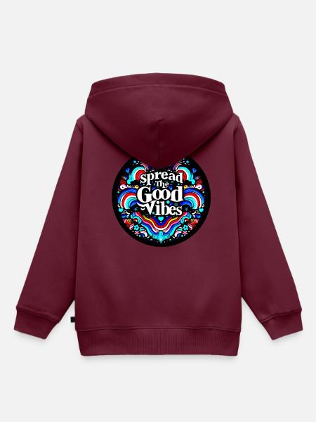 Vibrationen und Beleuchtungen - Kinder Premium Organic Hoodie - Burgunderrot
