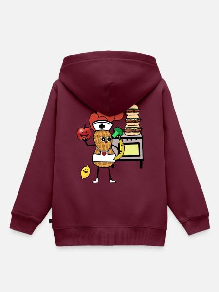 Herd kochen gesund Kochen Krankenschwester - Kinder Premium Organic Hoodie - Burgunderrot